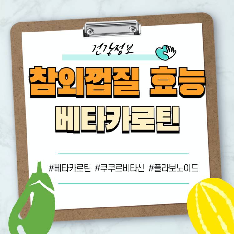 참외껍질 베타카로틴 효능